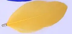 10 шт маленький лист форма натуральный гусиное перо амулеты для самостоятельного изготовления ювелирных изделий подвески в виде пера ювелирных изделий 16 цветов - Цвет: E