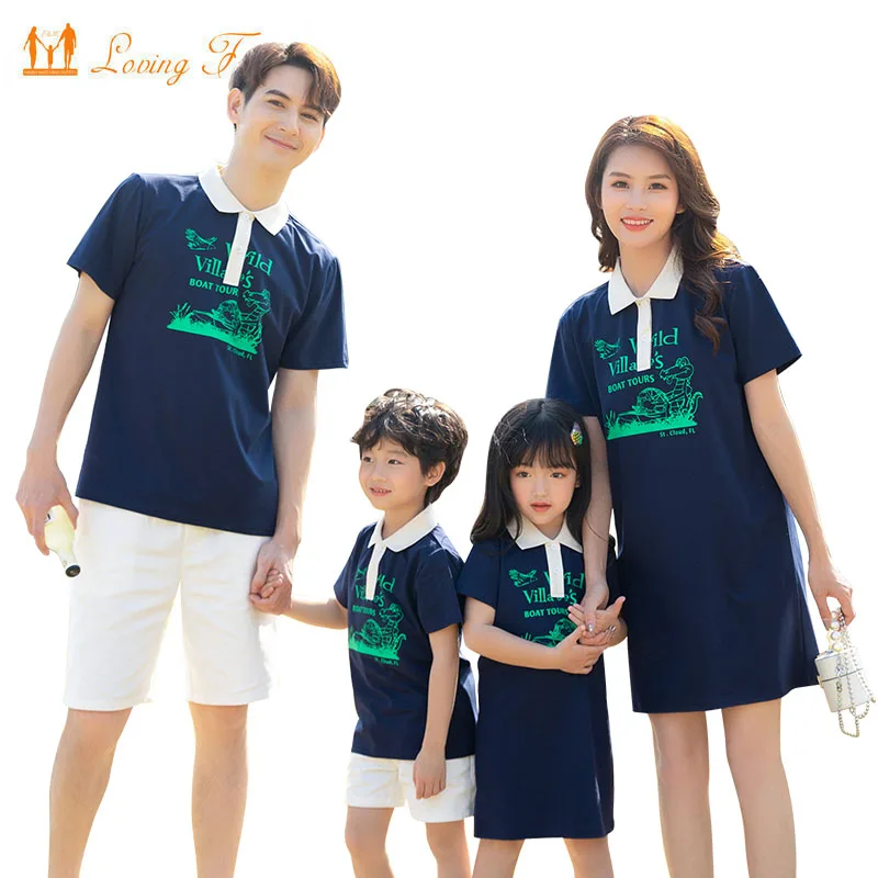 

Одежда для семьи; Платья для мам и дочек с 2021; Летняя одежда для пап футболки для сына Короткие; Одинаковые комплекты для семьи; Для мужчин и ж...