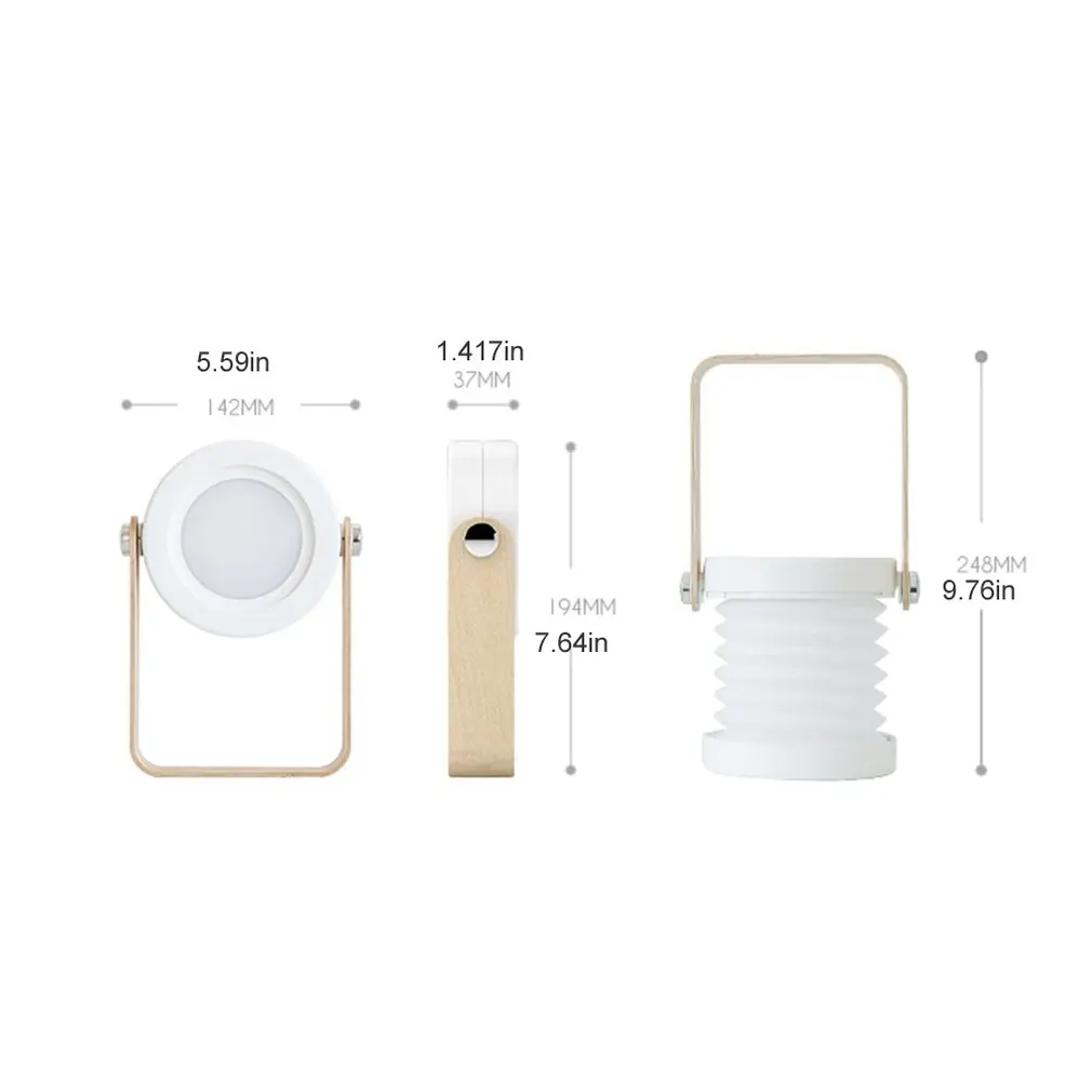 

Foldable Touch Dimmable Reading LED Night Light Portable Lantern Lamp USB Rechargeable for Children Kids Gift Bedside