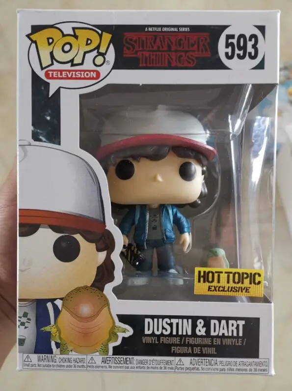 with box Funko Pop странные вещи персонаж Дастин Стива 10 см фигурка винила куклы игрушки для коллекции - Цвет: with box