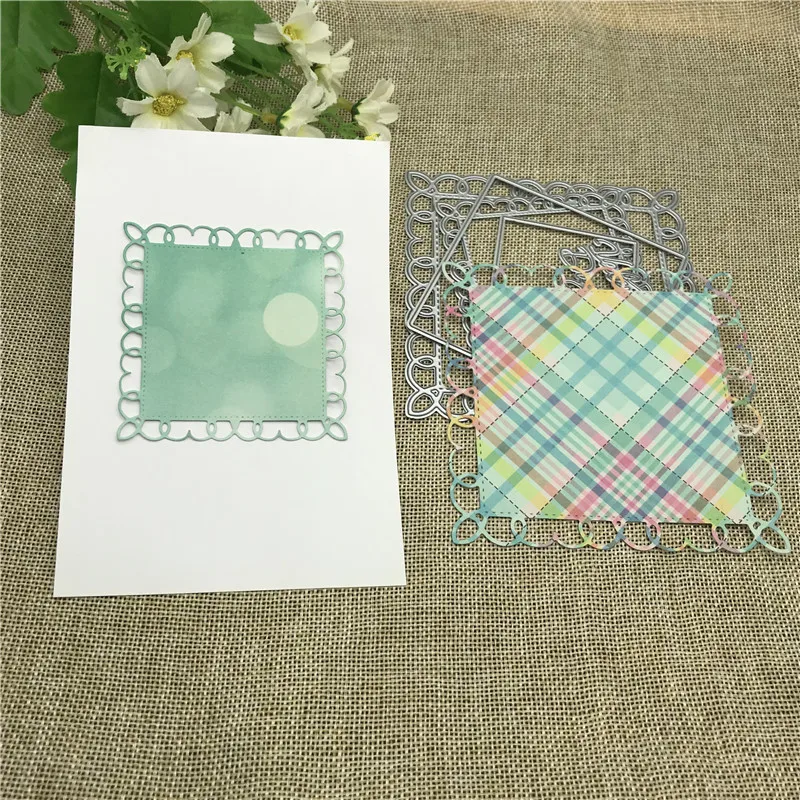 Квадратный фотоальбом декоративные металлические режущие штампы Трафаретный