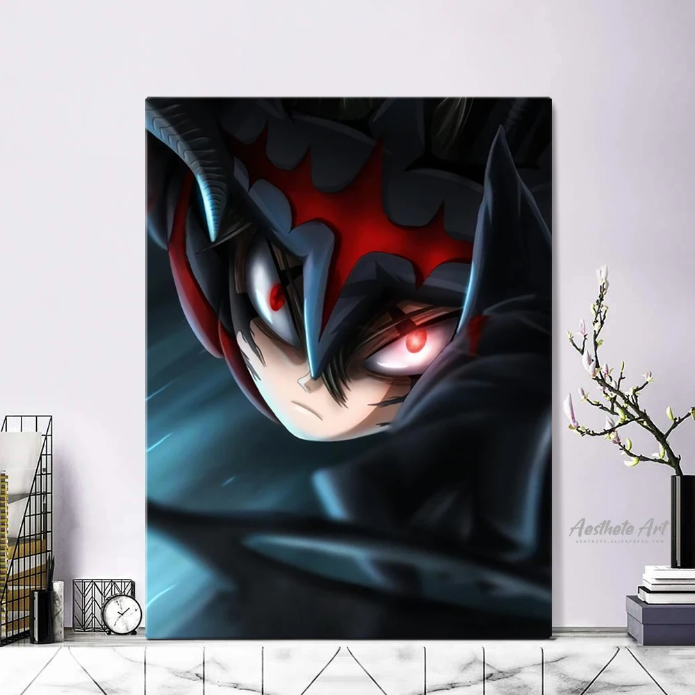 Asta аниме рисунок на холсте с черным клевером настенные художественные плакаты