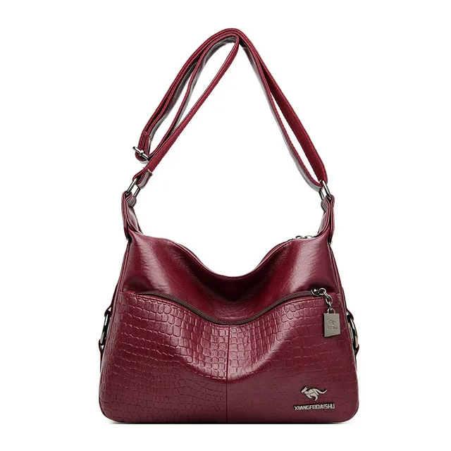 

Designer Brand Luxury Women Bag 2020 Leather Vintage Handbags for Ladies Solid Color Shoulder Messenger Bags Mother