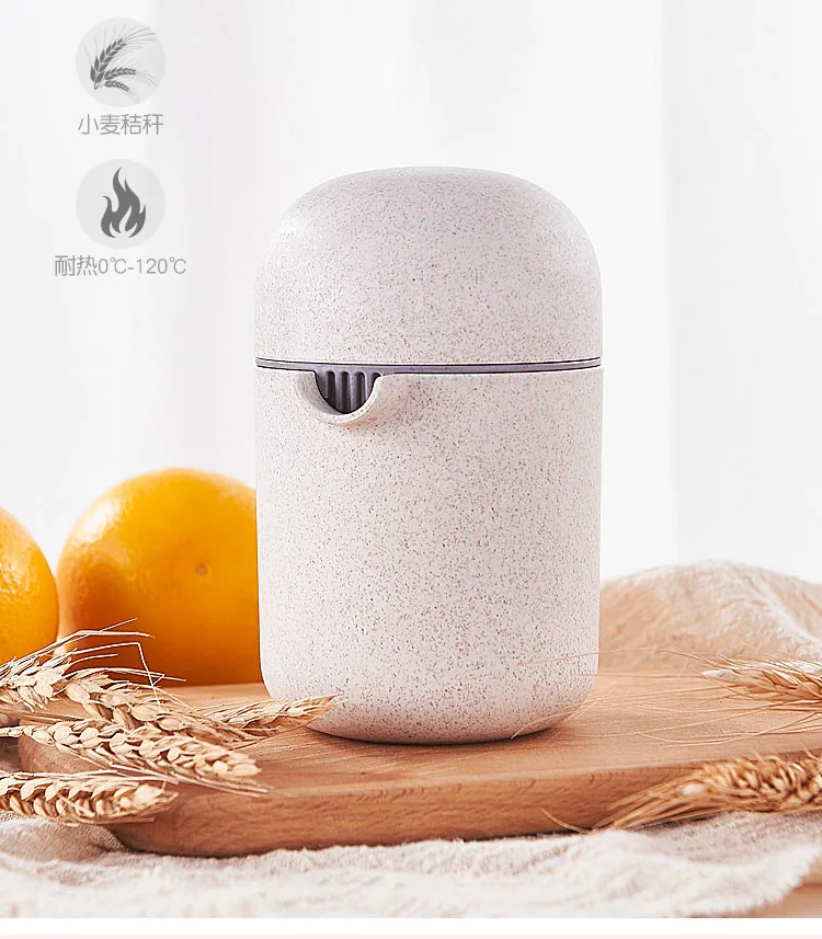 Wheat Straw Manual Hand Citrus Lime Juicer Orange Lemon Strawberry Watermelon Fruits Squeezer Lid Rotation Press Juice Maker | Дом и сад