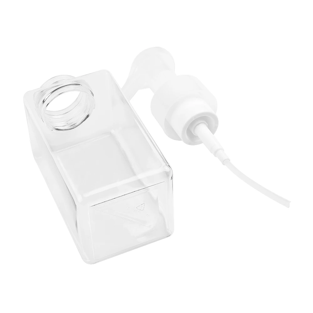 

450ml Travel Transparent Plastic Soap Pump Empty Square Bottle Household Bathroom Reusable And Durable Foaming Bottle In Stock