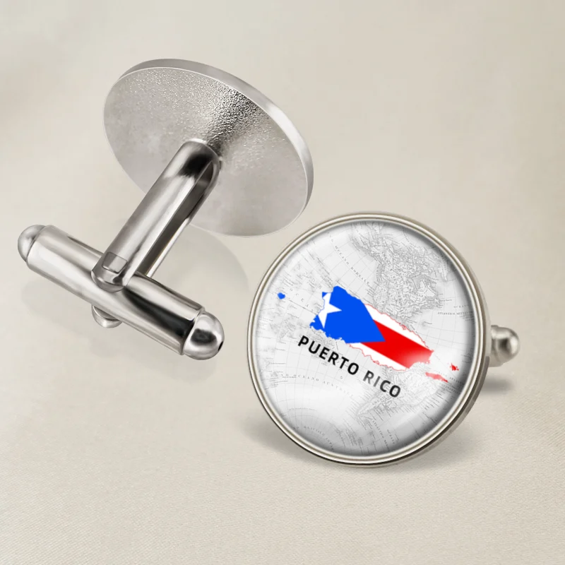 Puerto Rico Rican Map Flag Cufflinks | Украшения и аксессуары
