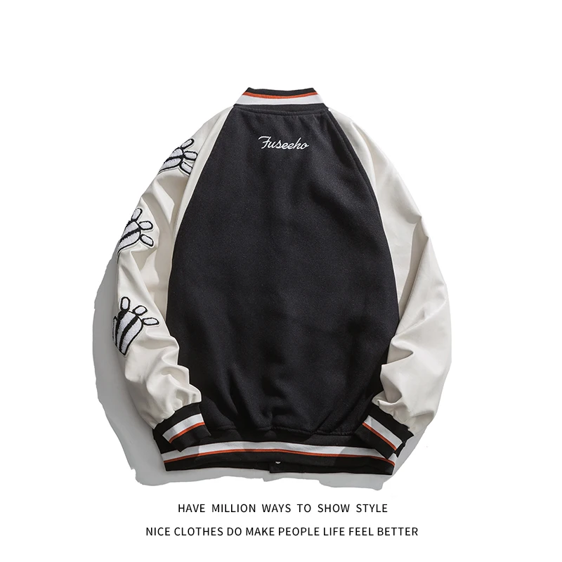 

New Arrival Patchwork Autumn And Spring Heart Embroid Women's Oversize Letterman Jacket Unisex Men's Baseball Bomber Coat Street