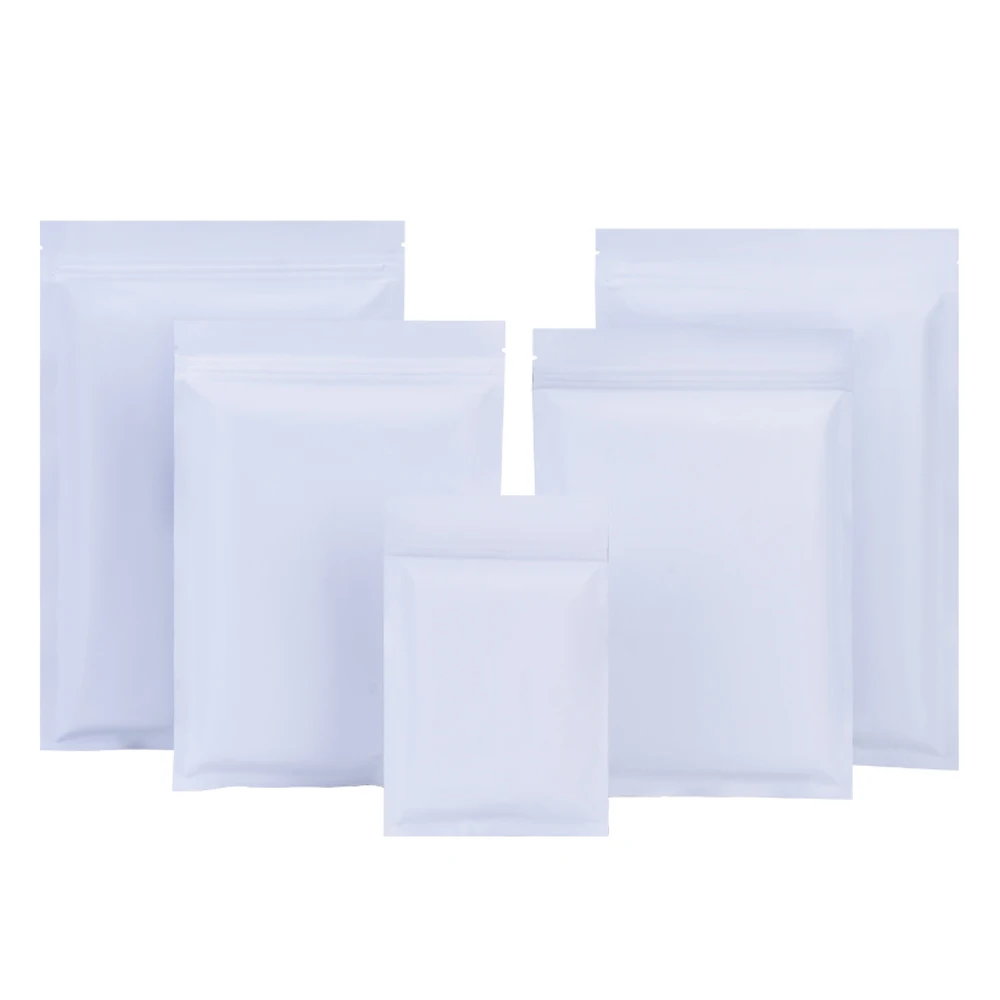 

100 шт Матовый белый замка застежка-молнии из материала майлар Фольга обувь на плоской подошве с застежкой-молнией уплотнение зазубриной раз...