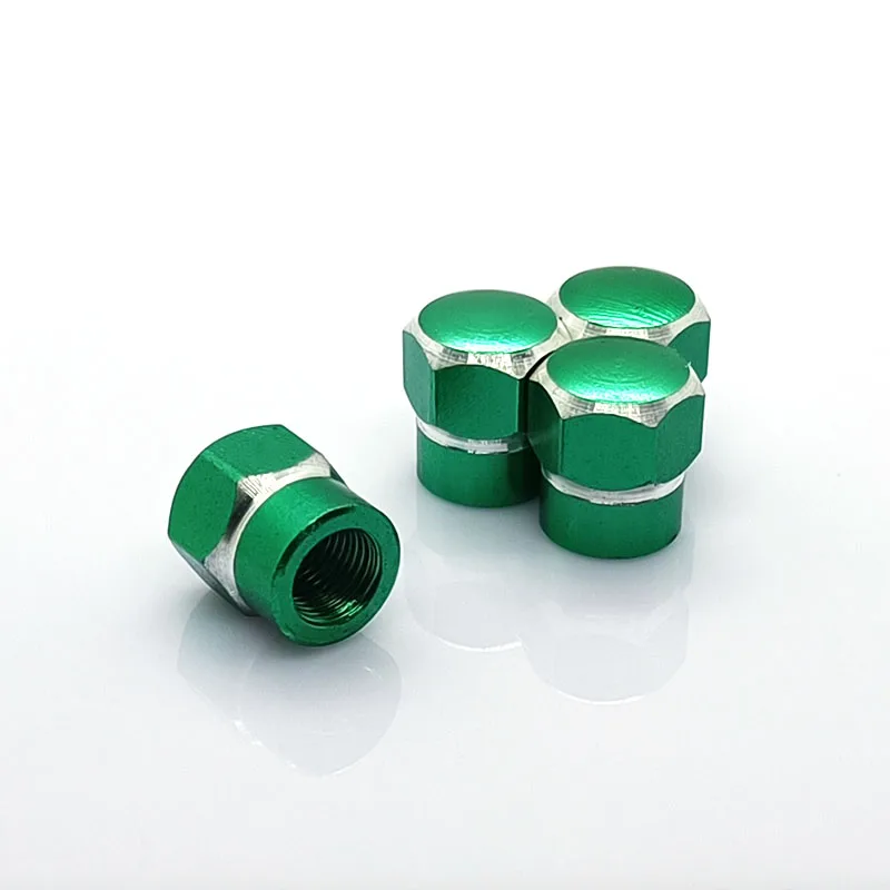 4Caps/Set Universal-Use Car Wheel Tyre Tire Valve Stem Rim Green Caps Decorative Covers Automobiles Motorcycles Bicycles