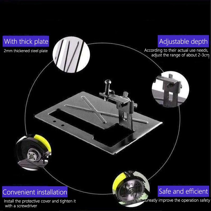 

Thickened Angle Grinder Holder Shield Guard Bracket Adjustable JZ50233 Cutting Machine Support Stand For Wood Base Bracket