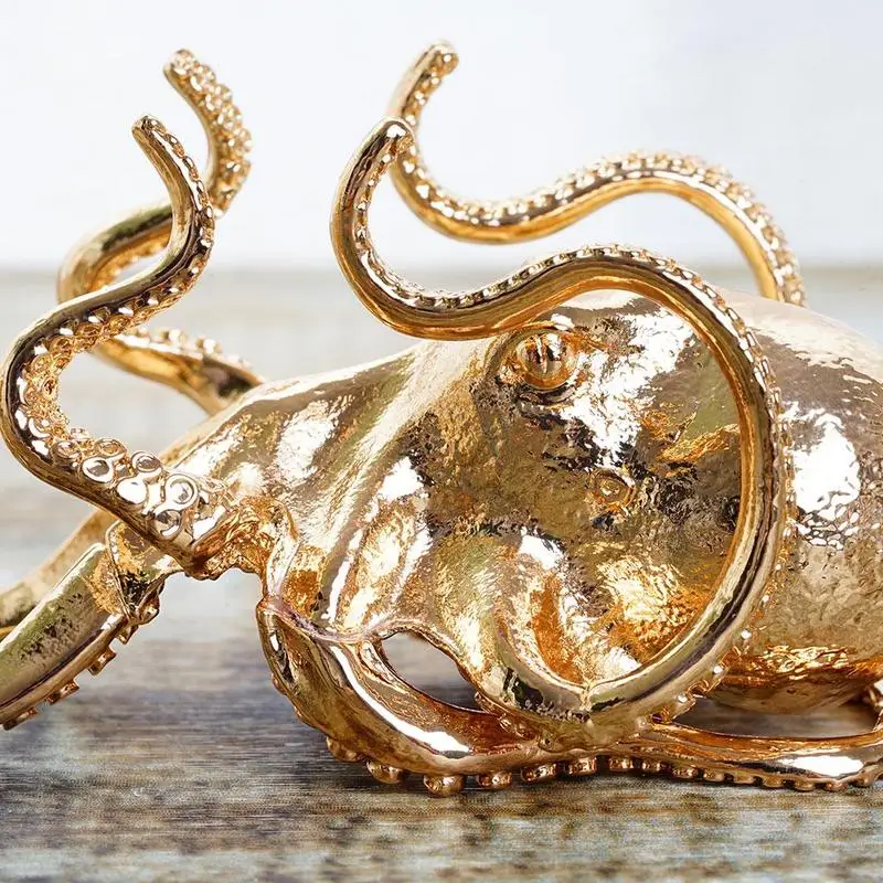

Alloy Copper-plated Octopus Bracket Multifunction Desktop Ornaments Tablet Computer Mobile Phone Support Frame Pen Holder