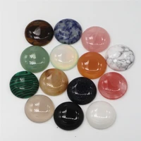 12pcs lot 25mm natural stone beads round loose beads cabochon cameo fit pendant for jewelry accessories