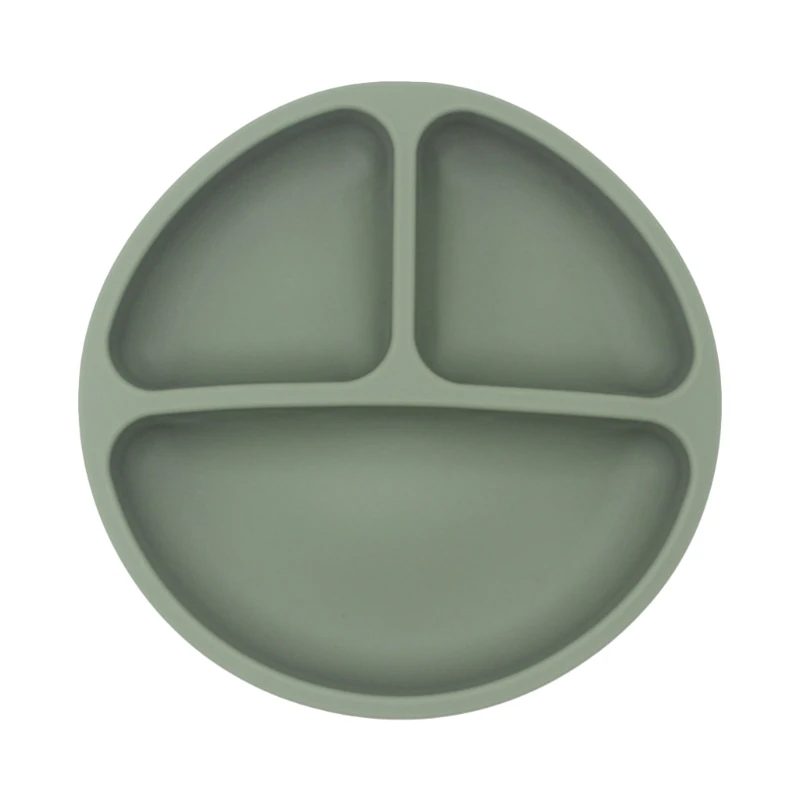 

Waterproof Silicone Baby Divided Bowl Infants Antislip Dinner Plate Tableware A2UB