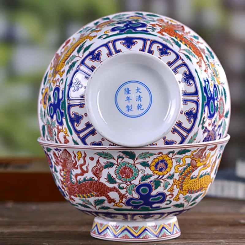 Фарфоровая посуда Цзиндэчжэнь 6 дюймов керамическая миска из костяного фарфора