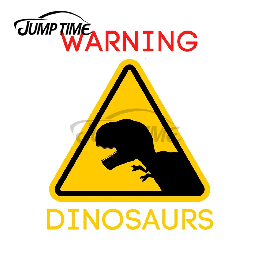

Автомобильные наклейки JumpTime 13x10,8 см, остерегайтесь динозавров, предупреждающие знаки, водонепроницаемые автомобильные наклейки на лобовое...