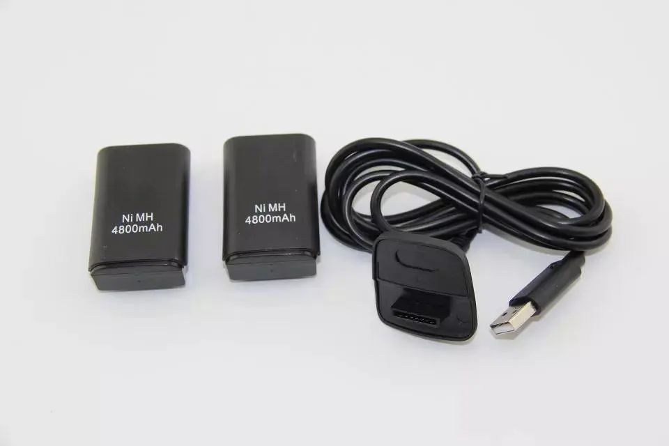3 в 1 2 аккумулятора 4800 мАч + USB кабель для зарядного устройства Xbox 360
