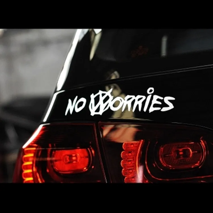 

20cm*5.2cm NOWORRIES Funny Car Styling Decal Stickers Accessories Black/Silver
