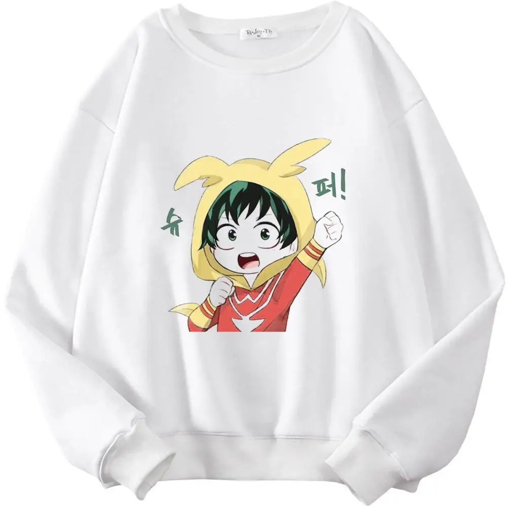

My Hero Academia Streetwear Sweatshirt Casual Print Ladies Gothic Punk Hoody Harajuku Casual Simple Popular Tops Academy-476