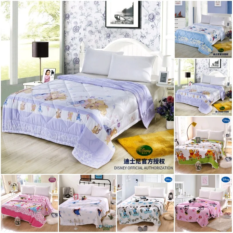 Disney Winnie Bear Pet Good Friends Cute Kids Summer Quilt 200x230CM Cool Air Condition Blanket Comforter for Children Gift Bed