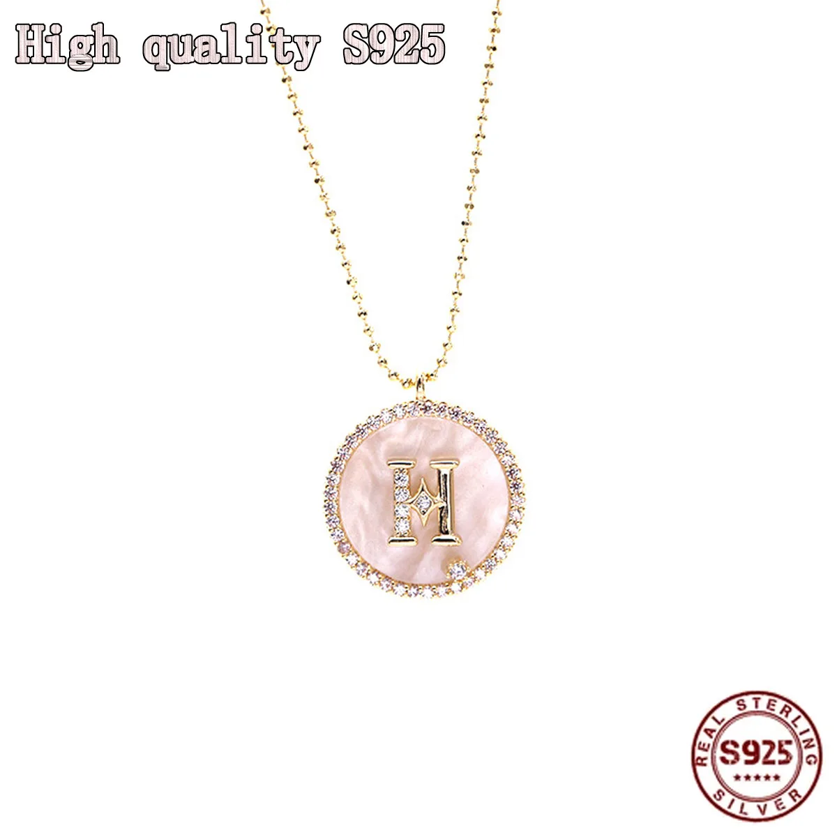 2021 модные ювелирные изделия золотые круглые кристаллы буквы H светильник