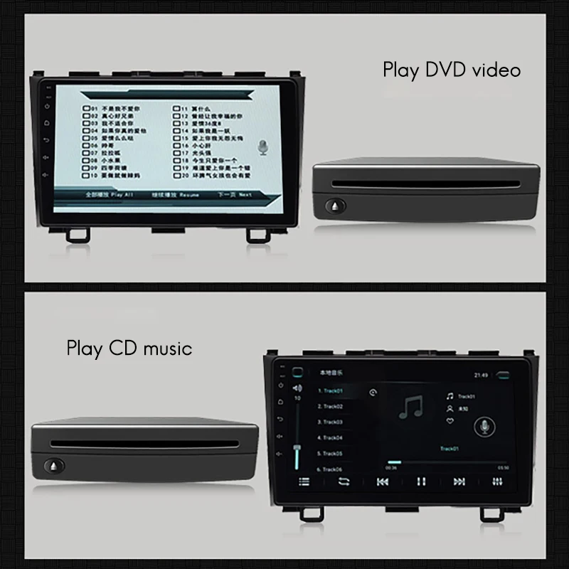 

Black USB Interface Car SUV External Stereo Radio Dish Box CD/DVD Player for Android Interior Parts Car Radio