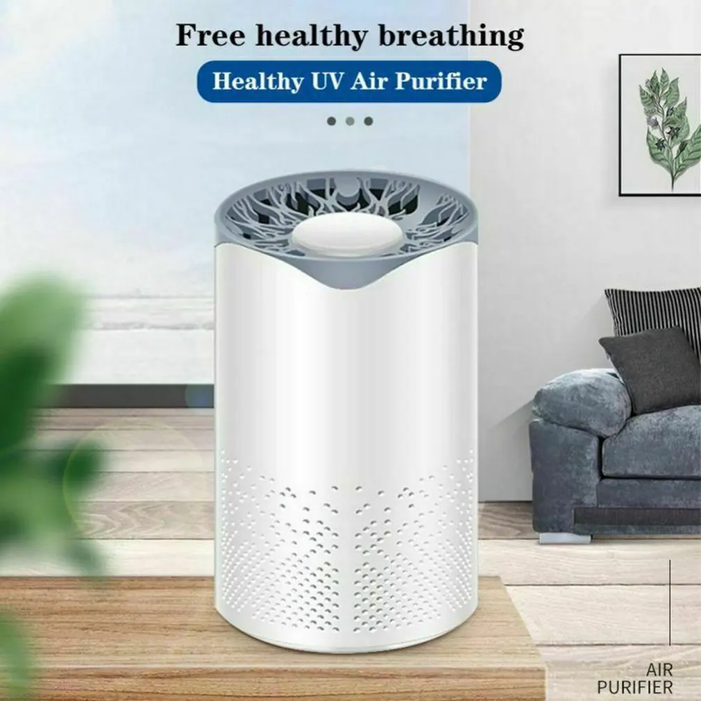 Портативный светодиодный уф стерилизация 4 Слои фильтр Воздухоочистители Usb