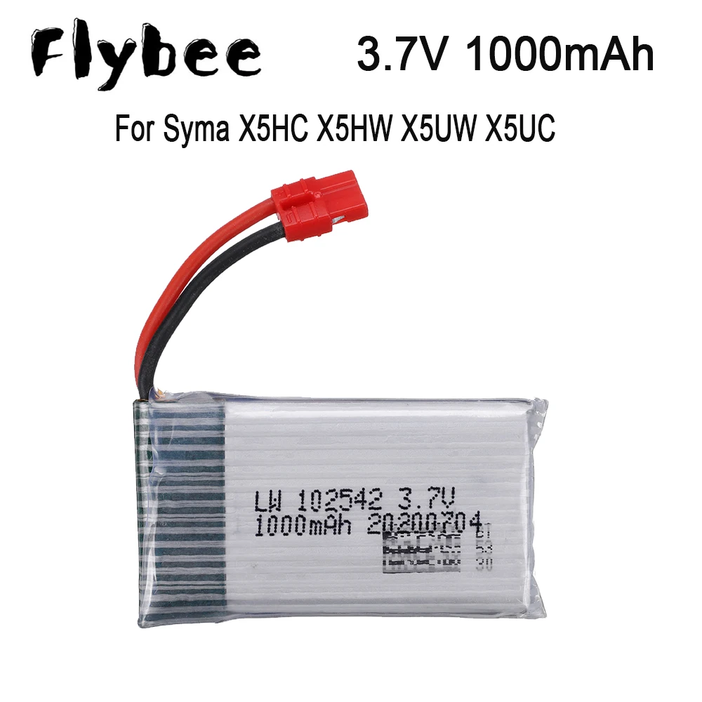 Обновленный 3 7 V 1000 mAh 102542 Lipo батарея для Syma X5HC X5HW X5UW X5UC RC Quadcopter Drone запасные части
