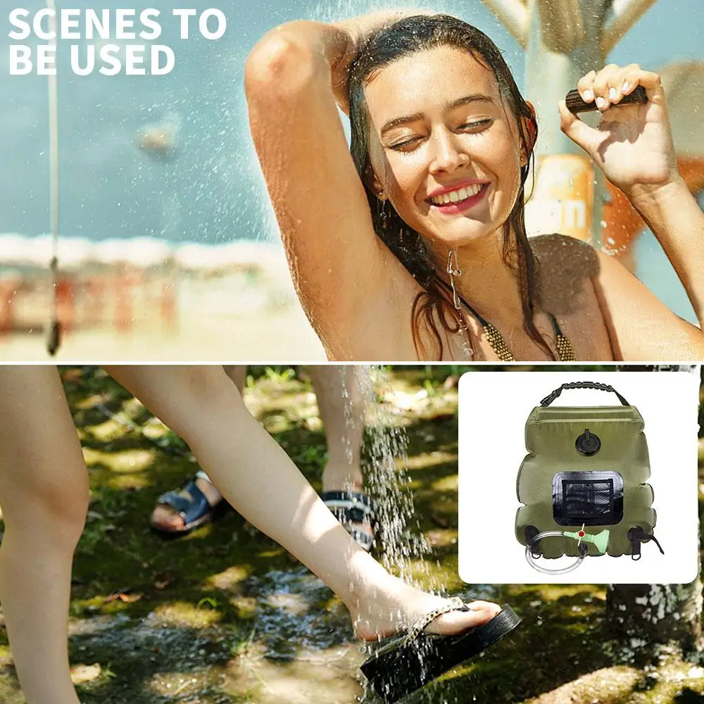 

Heated Shower Bag Solar Energy Shower Bag 20L PVC Durable Hiking Field Survival Outdoor Sport Outdoor Shower Bag Bath Hot Water