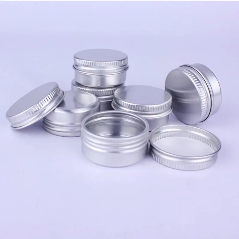 

100 x 10G Aluminum Jar Tin Pots 10cc Metal Cosmetic Packaging Container 1/3oz professional cosmetics container