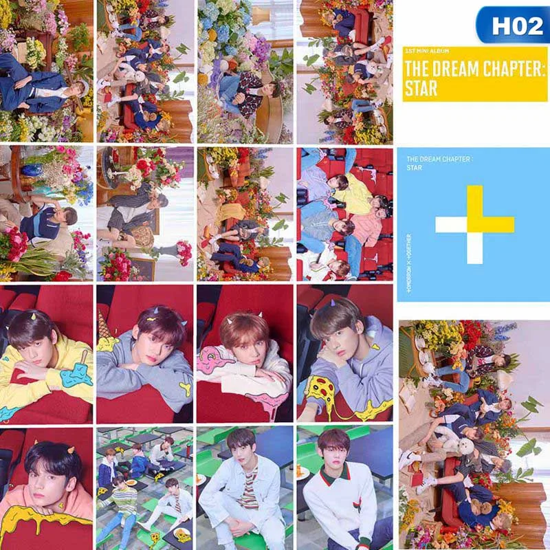 2 16 шт./компл. KPOP TXT мечта глава альбом ломо карты K-POP новая мода сделал Бумага фото карты Фотокарта - Цвет: 2