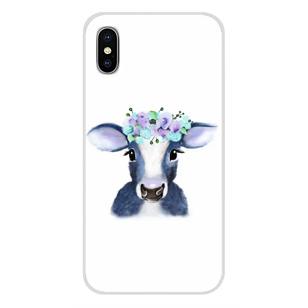 Для huawei G7 G8 P7 P8 P9 P10 P20 P30 Lite Mini Pro P Smart Plus TPU Чехлы для животных крупного рогатого скота корова Акварельная живопись - Цвет: images 9