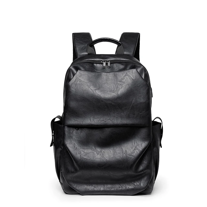 

Waterproof Large Capacity Backpack Men Laptop Backpacks PU Solid High School Bags Teen College Boy Gril Student Backpack