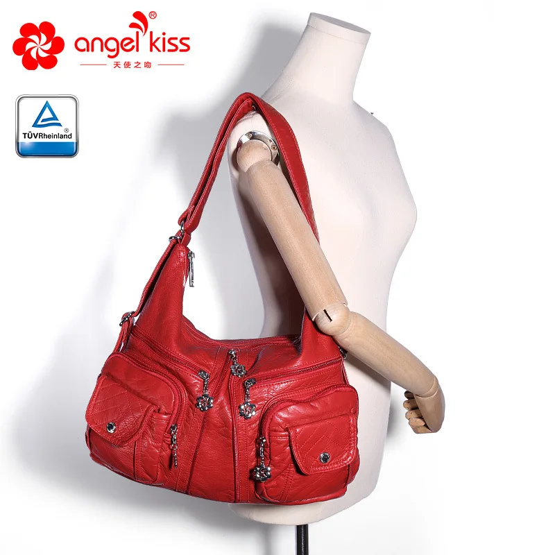 Angelkiss Женская модная Высококачественная моющаяся сумка из искусственной кожи