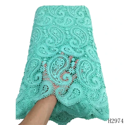 Африка кружевной ткани, цветные ткани вуаль швейцарская \ coton Высокая качественная французская кружевная ткань белая кружевная ткань для нигерийских свадебных HJ2974 - Цвет: as picture