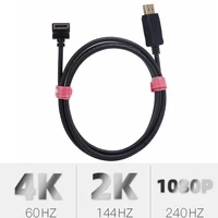 displayport to displayport 6 feet cable 90%c2%b0 270%c2%b0 dp to dp male to male cable gold plated cord supports 4k60hz 2k144hz