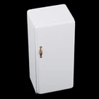 1 шт. 1:12 Миниатюрный белый деревянный холодильник для кукольного домика, мебель, кухонные аксессуары для декора