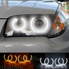 Switchback двойной Янтарный Белый кристалл C светодиодный ангельские глазки Halo Кольца для BMW E83 X3 2003 2004 2005 2006 2007 2008 2009 2010