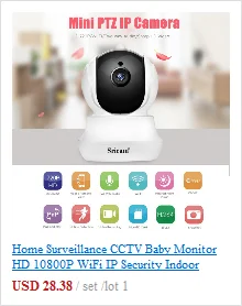 Sricam камера с сигнализацией движения, Сетевая Беспроводная ip-камера, Домашняя безопасность, мониторинг, поддержка ночного видения Sp012 EU Plug