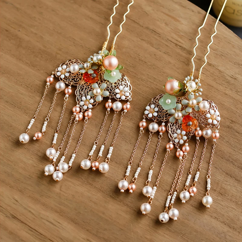 Романтичные блестящие Цветочные Шпильки NiuShuya для невесты прозрачные заколки