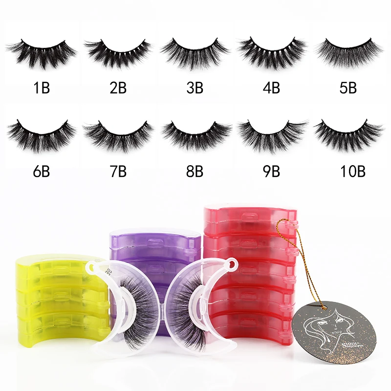 

YXC Cruelty Free Wholesale Mink Lashes 3D Mink Eyelashes Handmade Mink Dramatic Lashes накладные ресницы with plastic case