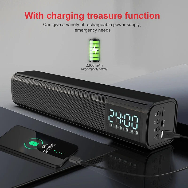 Мини Саундбар с длинной полосой сабвуфер динамик для ПК ТВ настольного ноутбука