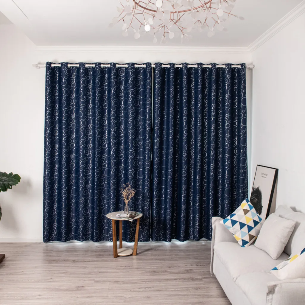 

Ouneed Window Curtain Modern luxury double-sided jacquard curtains Voile Drape Valance 2 Panel Fabric cortinas para la sala 2020