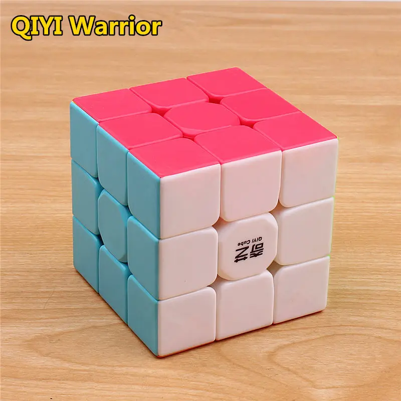 Qiyi warrior s разноцветный волшебный куб без наклеек скоростной куб антистресс 3x3x3 обучающая и образовательная головоломка Cubo Magico Toys