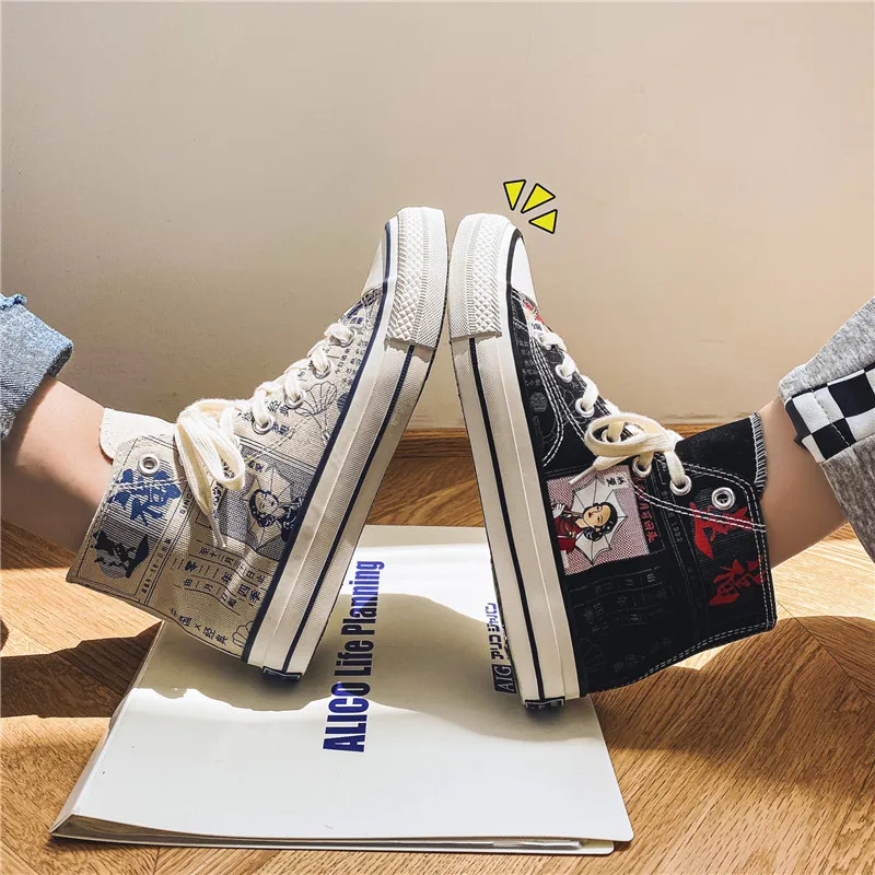 Кроссовки PARZIVAL мужские в стиле ретро высокие кеды Вулканизированная подошва