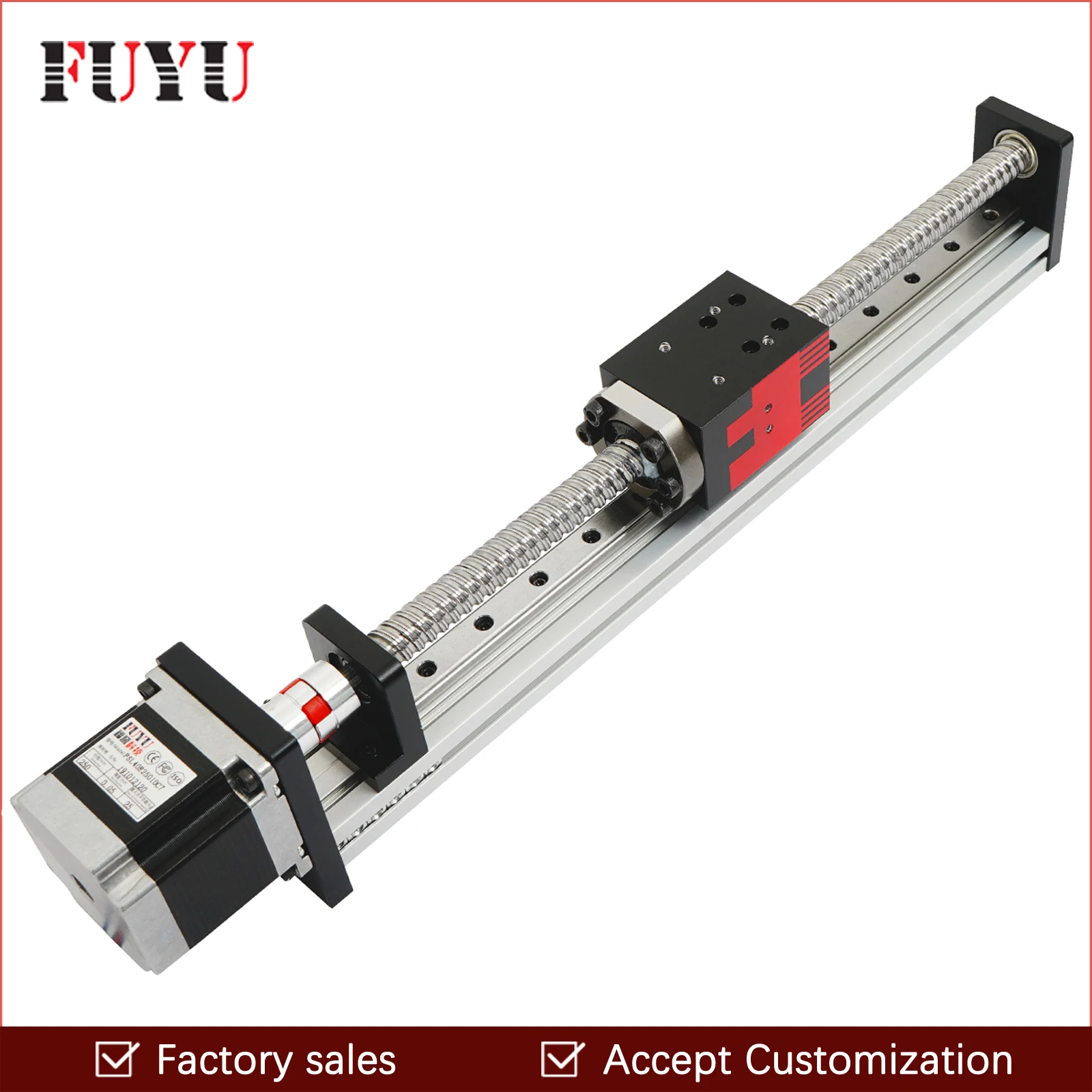 FUYU FSL30 Mini Linear Stage Actuator Small Slide Guide Rail CNC Screw Lead Motion Table Motorized Nema 11 Stepper Motor 300mm Stroke 