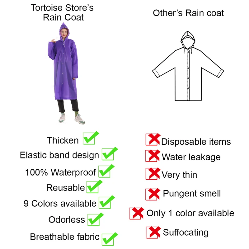 2021 Raincoat Women Men Impermeable Thickened Waterproof Tourism Outdoor Hiking Rain Poncho Hooded Coat | Дом и сад