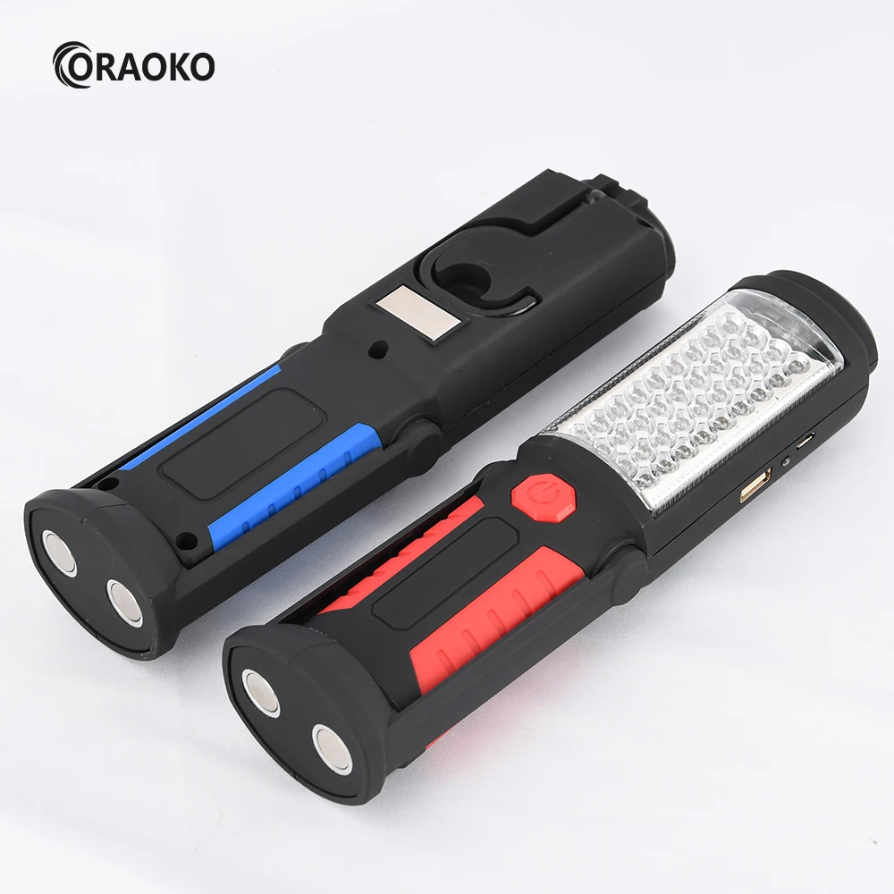 USB Перезаряжаемый светодиодный фонарик полоса света 36 + 5 рабочий ручной фонарь