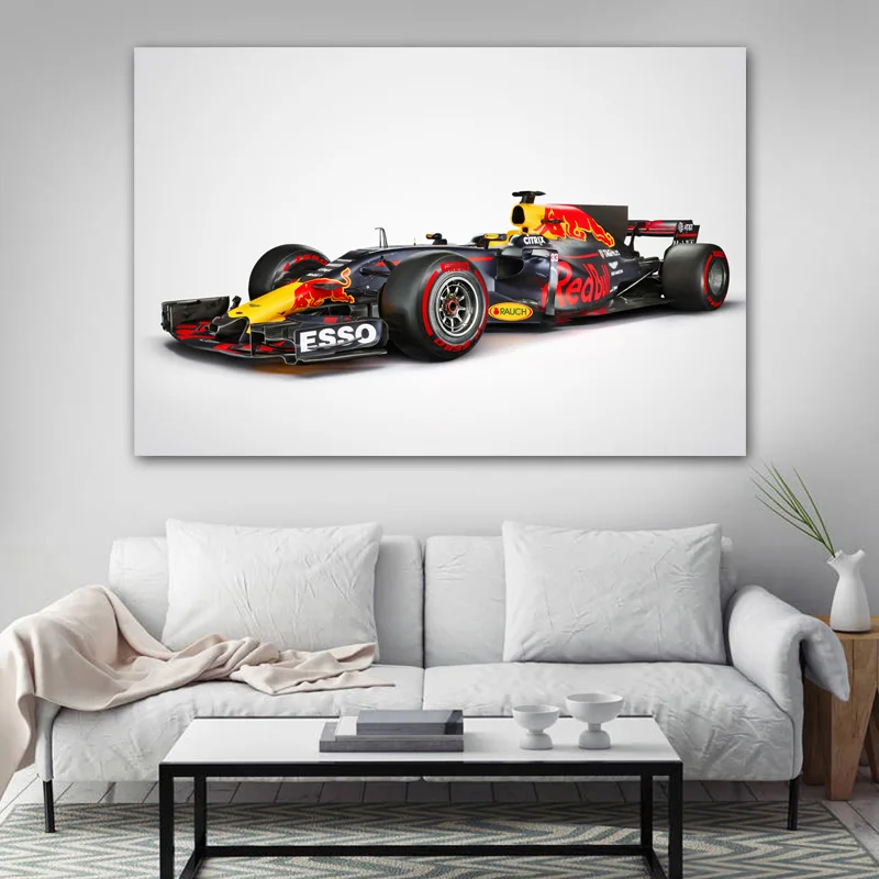 Картины на холсте с DIY рамкой гоночного автомобиля Astons Martin RB13 Формула 1 Спорт стены искусства плакаты и принты для декора гостиной