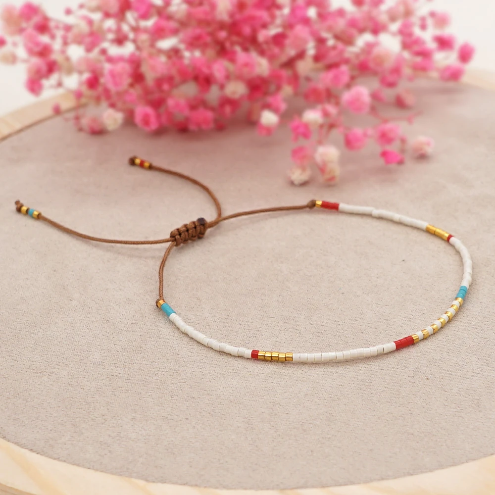 Браслет Go2Boho Миюки из бисера для женщин простой женские браслеты ювелирные