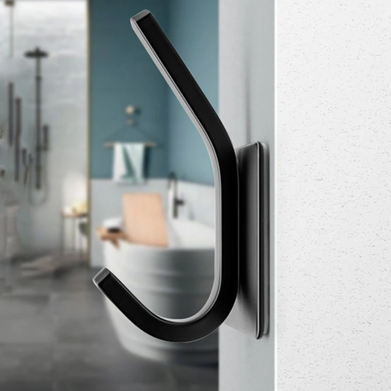 

2pcs Stainless Steel Wall Hook U-shaped Punch Free Clothes Hook Kitchen Bathroom Bedroom Wall Hanger New